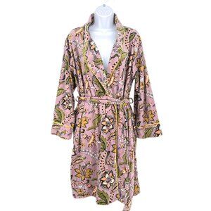 World Market Floral Kimono Robe Cozy Soft Lilac Purple One Size